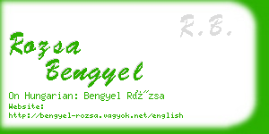 rozsa bengyel business card